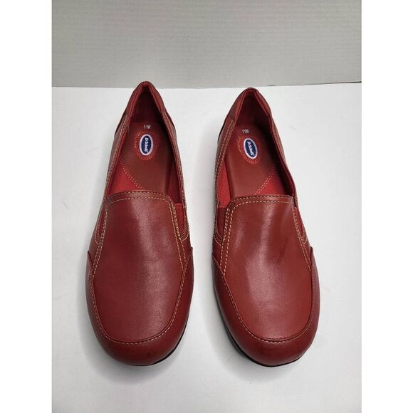DR SCHOLLS Red Gidget Slip On Loafers Orthopedic Walking Shoes Size 11 Comfort - Picture 1 of 12